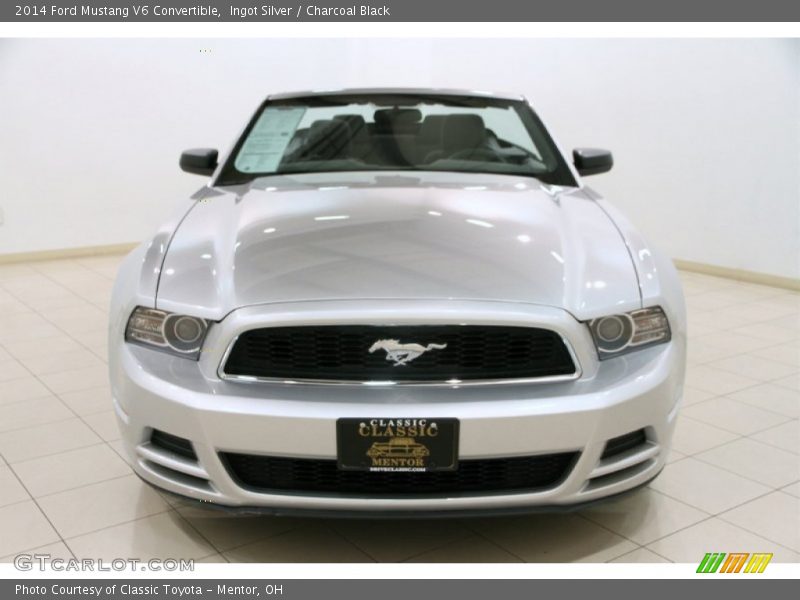 Ingot Silver / Charcoal Black 2014 Ford Mustang V6 Convertible