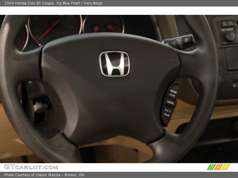 Fiji Blue Pearl / Ivory Beige 2004 Honda Civic EX Coupe