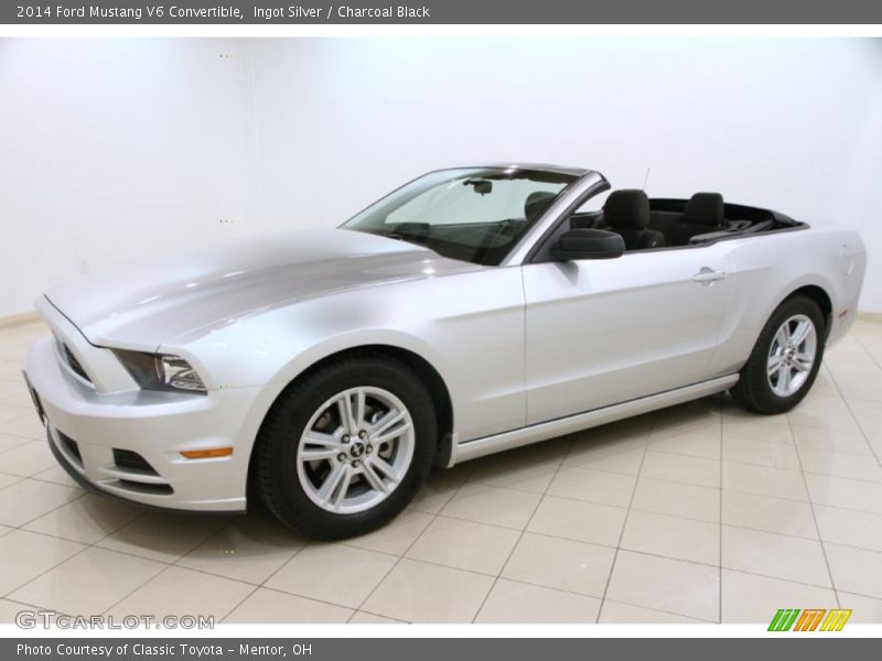 Ingot Silver / Charcoal Black 2014 Ford Mustang V6 Convertible