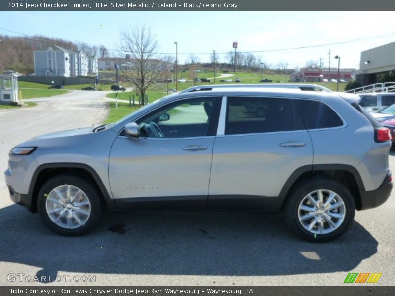 Billet Silver Metallic / Iceland - Black/Iceland Gray 2014 Jeep Cherokee Limited