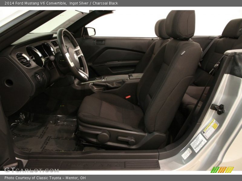 Ingot Silver / Charcoal Black 2014 Ford Mustang V6 Convertible