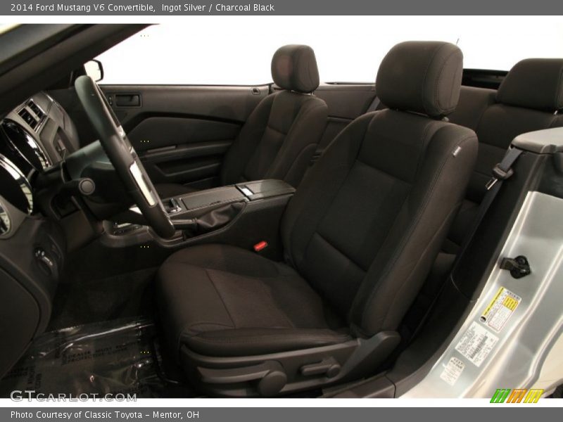 Ingot Silver / Charcoal Black 2014 Ford Mustang V6 Convertible