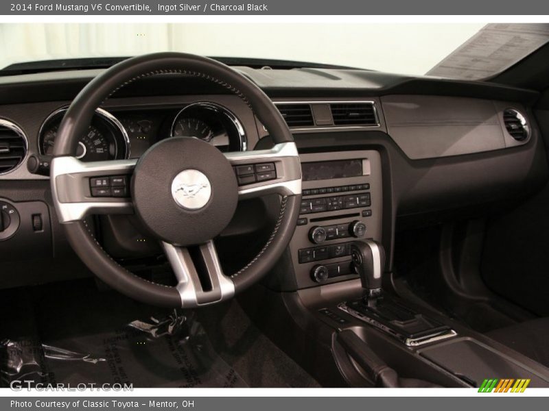 Ingot Silver / Charcoal Black 2014 Ford Mustang V6 Convertible