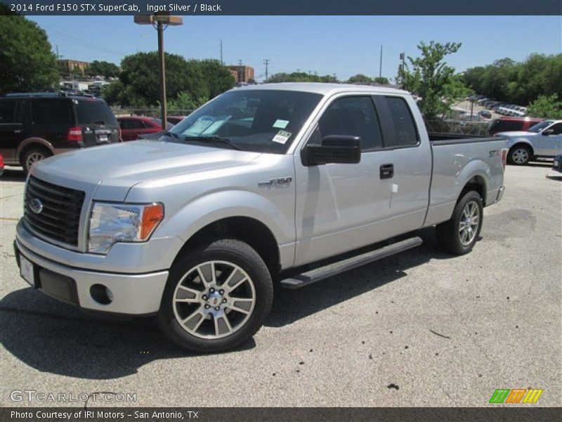Ingot Silver / Black 2014 Ford F150 STX SuperCab