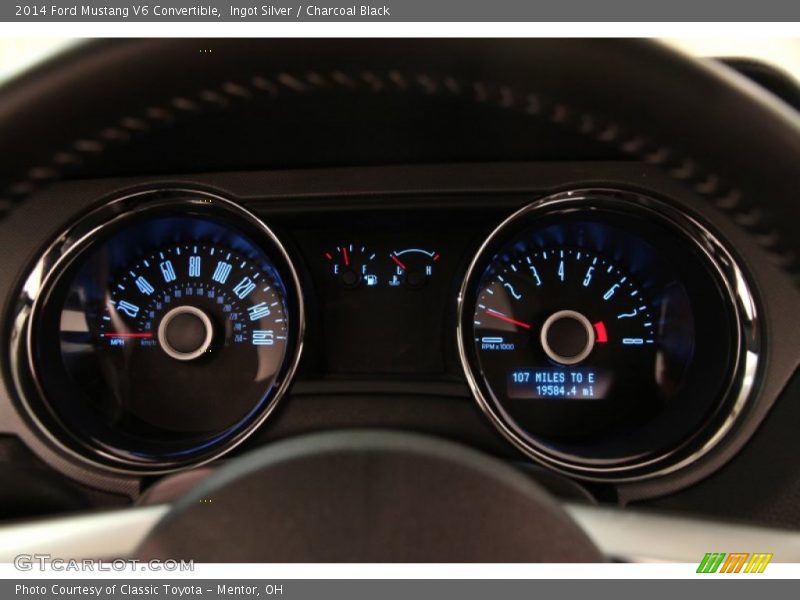 Ingot Silver / Charcoal Black 2014 Ford Mustang V6 Convertible