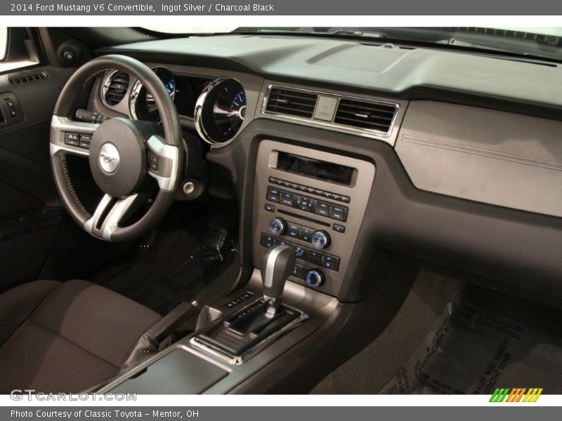 Ingot Silver / Charcoal Black 2014 Ford Mustang V6 Convertible