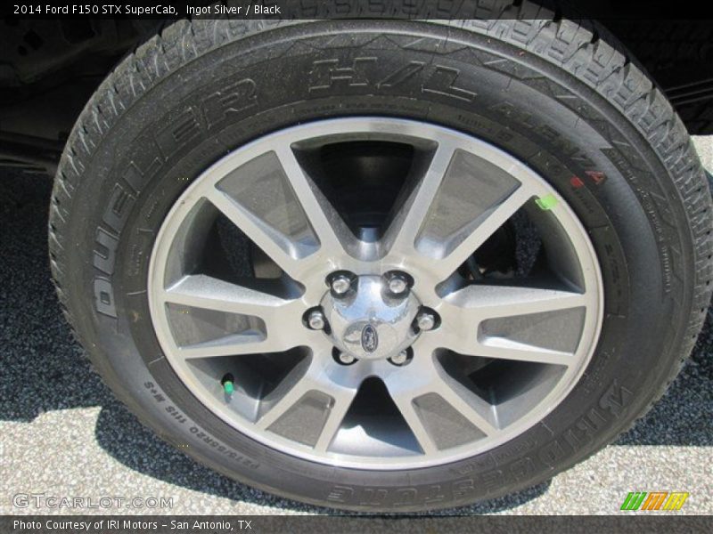 Ingot Silver / Black 2014 Ford F150 STX SuperCab