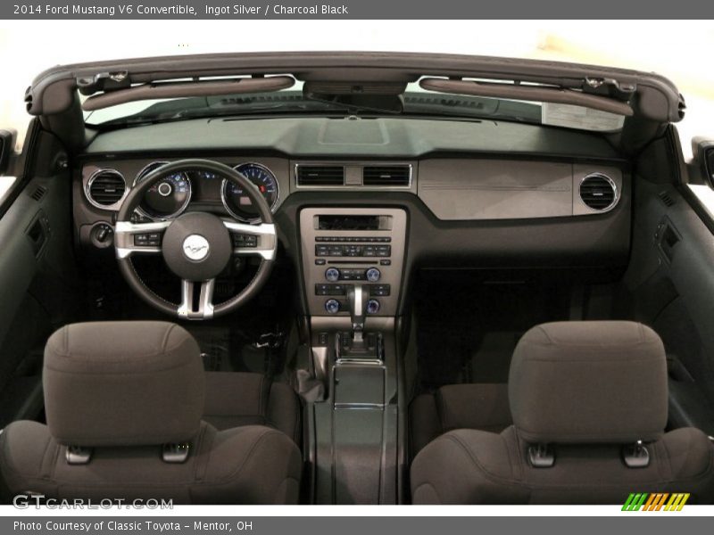 Ingot Silver / Charcoal Black 2014 Ford Mustang V6 Convertible