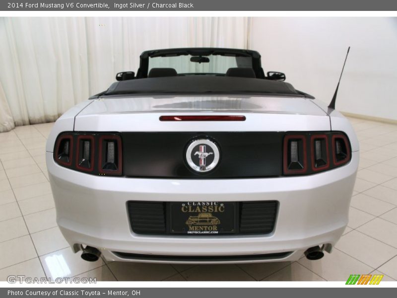 Ingot Silver / Charcoal Black 2014 Ford Mustang V6 Convertible