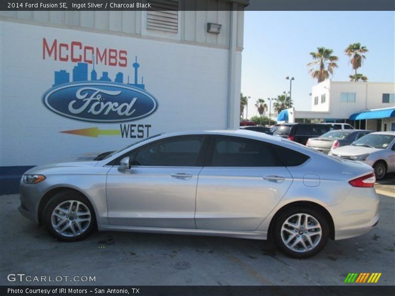 Ingot Silver / Charcoal Black 2014 Ford Fusion SE