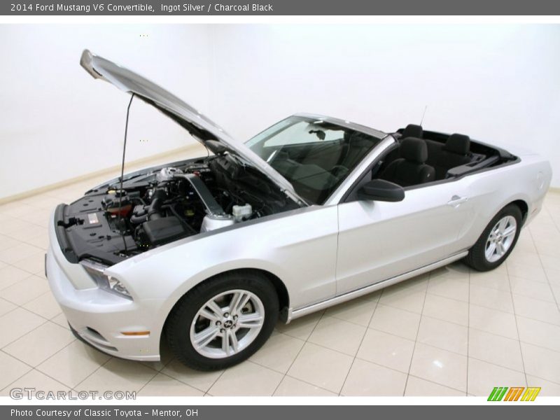 Ingot Silver / Charcoal Black 2014 Ford Mustang V6 Convertible