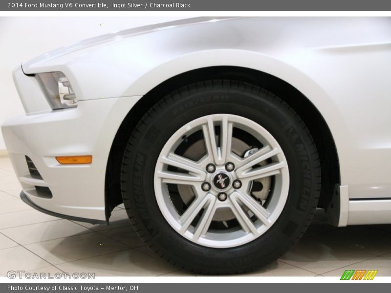Ingot Silver / Charcoal Black 2014 Ford Mustang V6 Convertible
