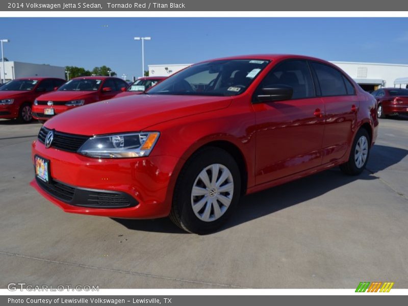 Tornado Red / Titan Black 2014 Volkswagen Jetta S Sedan