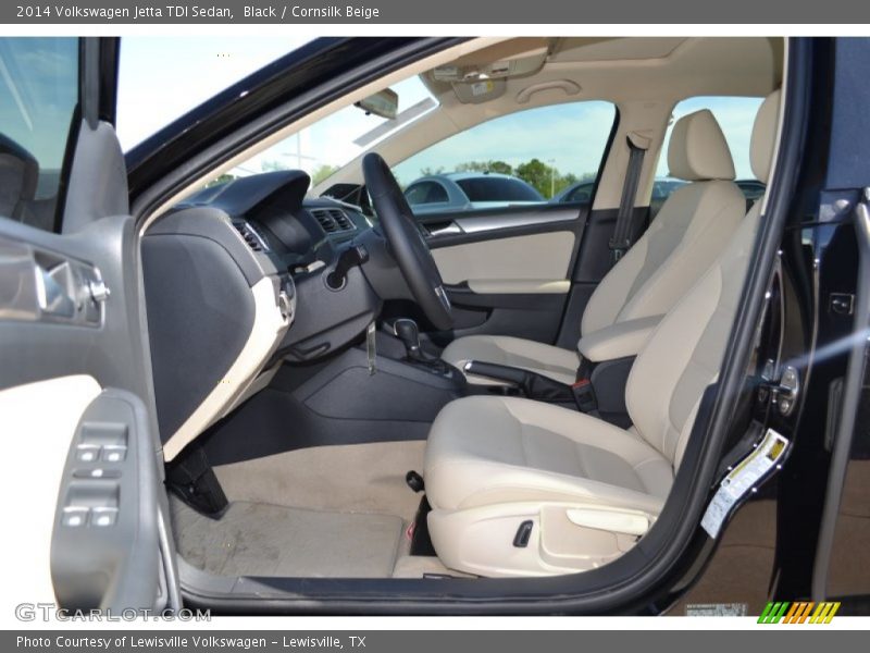 Black / Cornsilk Beige 2014 Volkswagen Jetta TDI Sedan