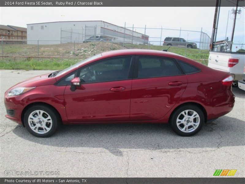 Ruby Red / Charcoal Black 2014 Ford Fiesta SE Sedan