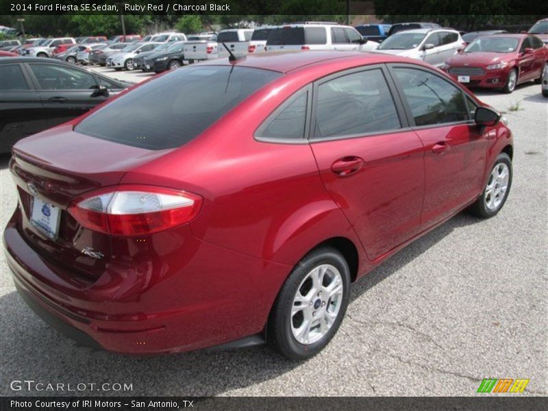Ruby Red / Charcoal Black 2014 Ford Fiesta SE Sedan