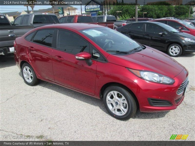 Ruby Red / Charcoal Black 2014 Ford Fiesta SE Sedan