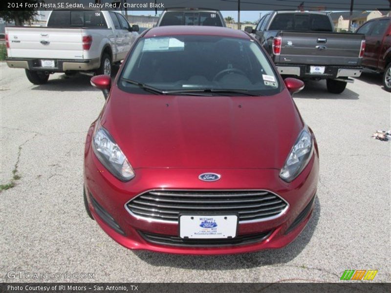 Ruby Red / Charcoal Black 2014 Ford Fiesta SE Sedan