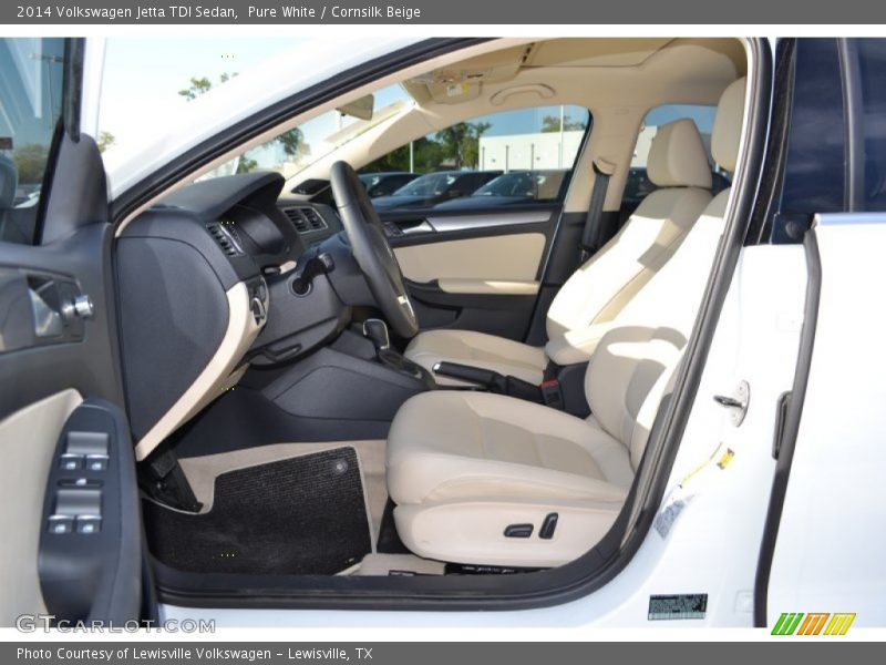 Pure White / Cornsilk Beige 2014 Volkswagen Jetta TDI Sedan
