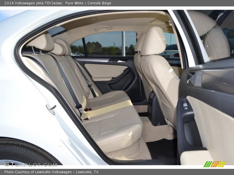 Pure White / Cornsilk Beige 2014 Volkswagen Jetta TDI Sedan