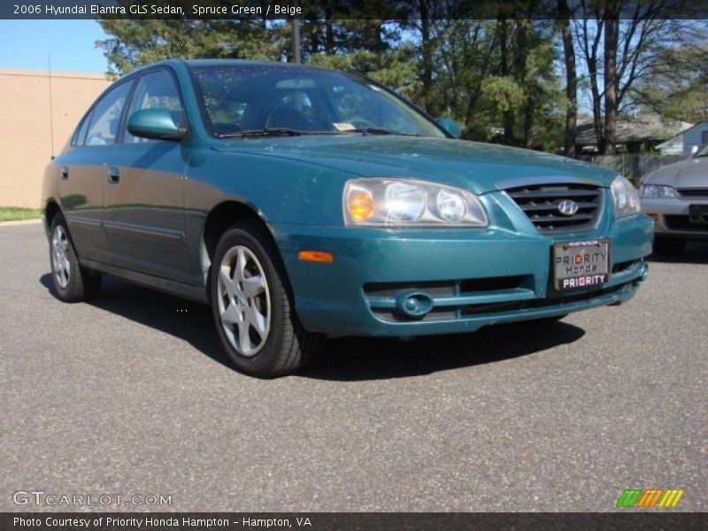 Spruce Green / Beige 2006 Hyundai Elantra GLS Sedan