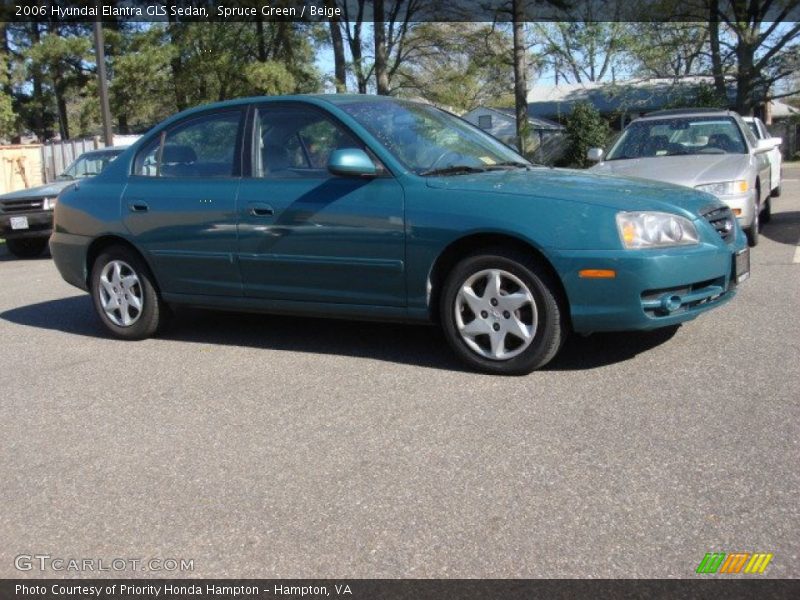 Spruce Green / Beige 2006 Hyundai Elantra GLS Sedan