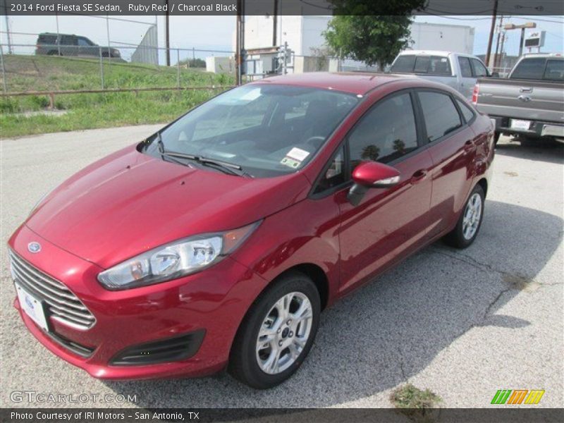 Ruby Red / Charcoal Black 2014 Ford Fiesta SE Sedan