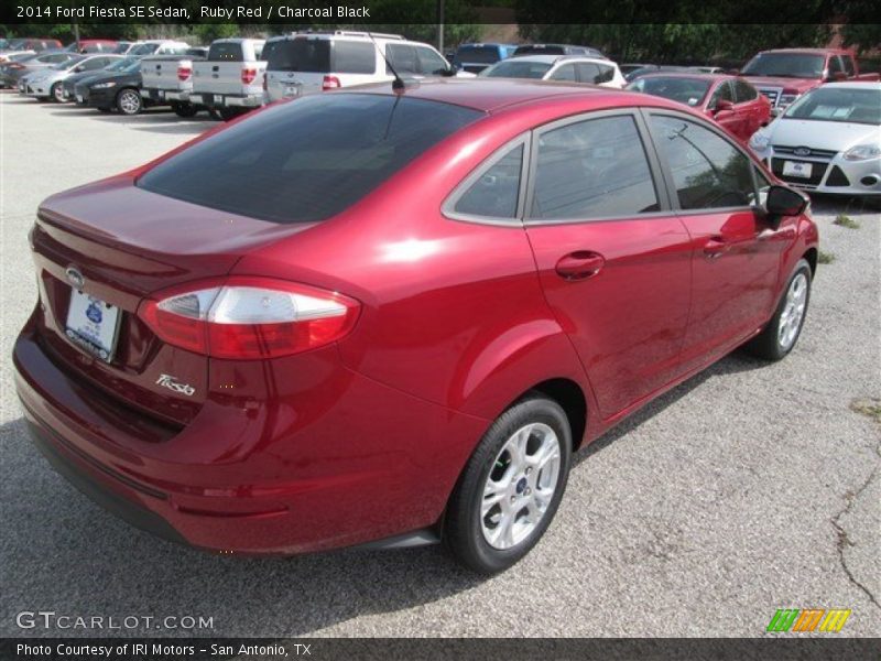 Ruby Red / Charcoal Black 2014 Ford Fiesta SE Sedan