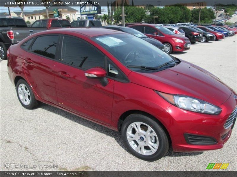 Ruby Red / Charcoal Black 2014 Ford Fiesta SE Sedan