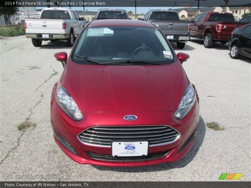 Ruby Red / Charcoal Black 2014 Ford Fiesta SE Sedan