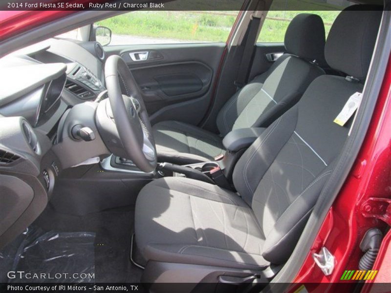 Ruby Red / Charcoal Black 2014 Ford Fiesta SE Sedan