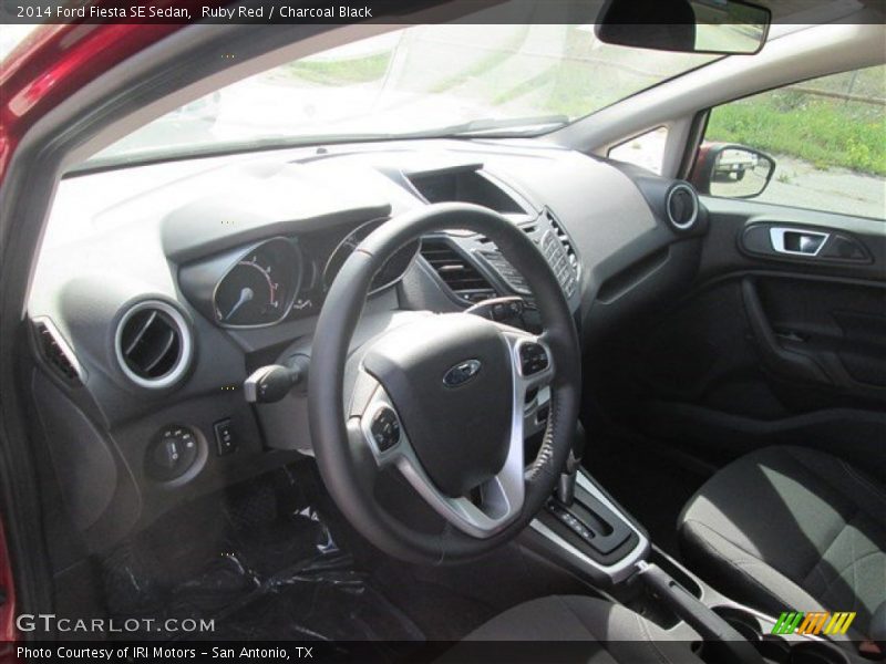 Ruby Red / Charcoal Black 2014 Ford Fiesta SE Sedan