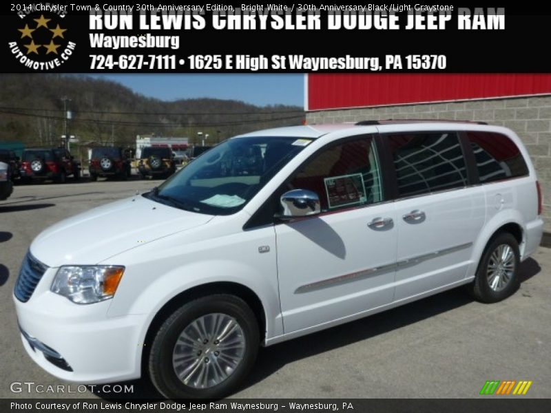 Bright White / 30th Anniversary Black/Light Graystone 2014 Chrysler Town & Country 30th Anniversary Edition