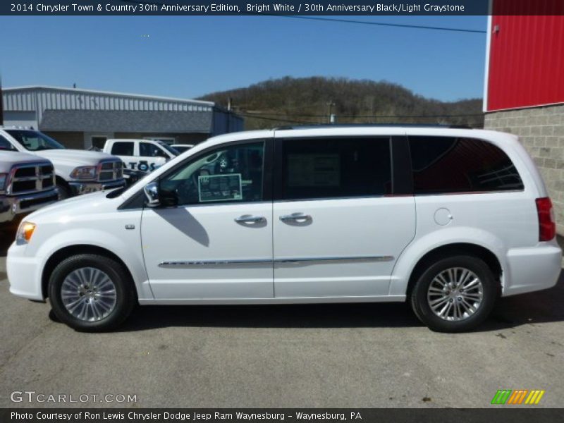 Bright White / 30th Anniversary Black/Light Graystone 2014 Chrysler Town & Country 30th Anniversary Edition