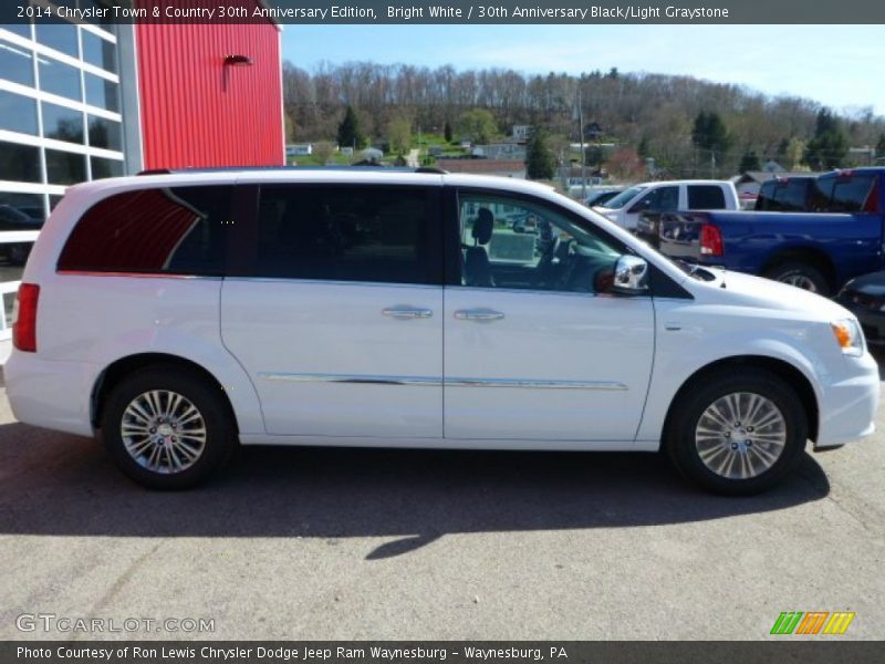 Bright White / 30th Anniversary Black/Light Graystone 2014 Chrysler Town & Country 30th Anniversary Edition