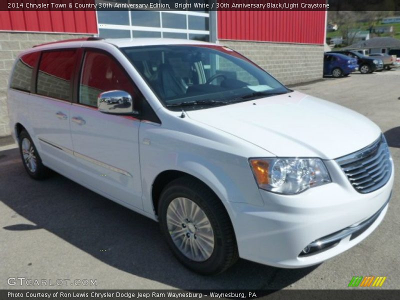Bright White / 30th Anniversary Black/Light Graystone 2014 Chrysler Town & Country 30th Anniversary Edition