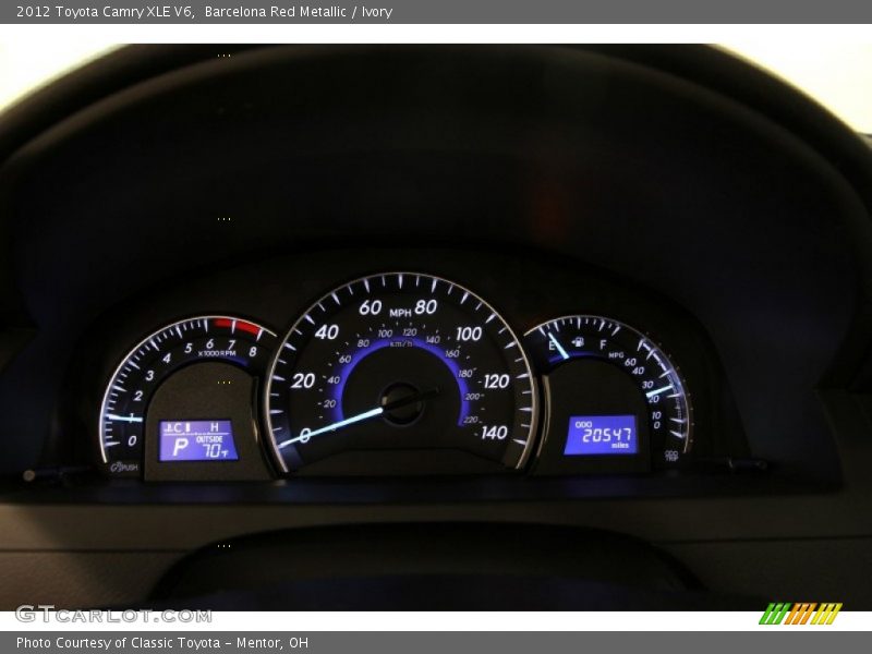 Barcelona Red Metallic / Ivory 2012 Toyota Camry XLE V6