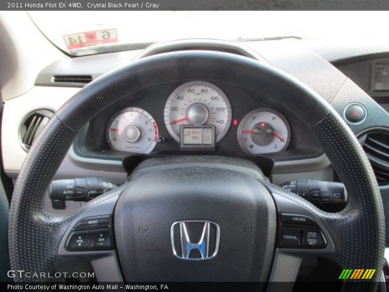 Crystal Black Pearl / Gray 2011 Honda Pilot EX 4WD
