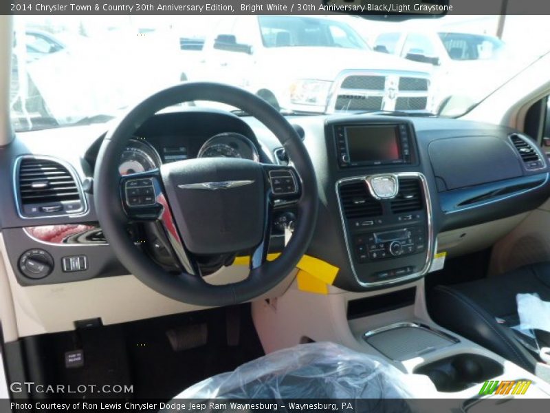 Bright White / 30th Anniversary Black/Light Graystone 2014 Chrysler Town & Country 30th Anniversary Edition