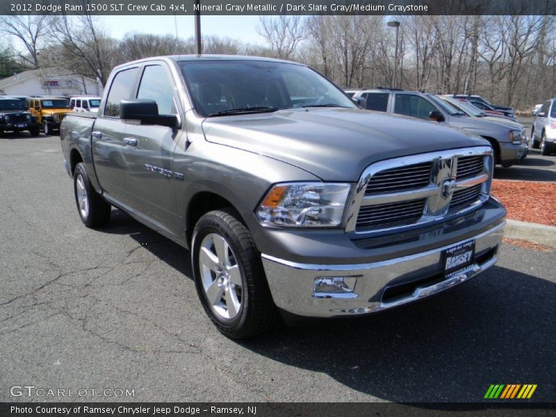 Mineral Gray Metallic / Dark Slate Gray/Medium Graystone 2012 Dodge Ram 1500 SLT Crew Cab 4x4