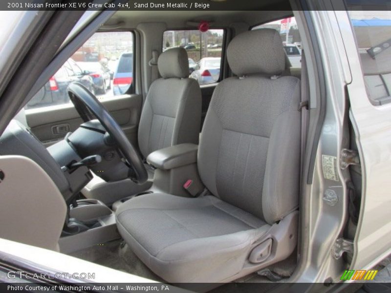 Sand Dune Metallic / Beige 2001 Nissan Frontier XE V6 Crew Cab 4x4