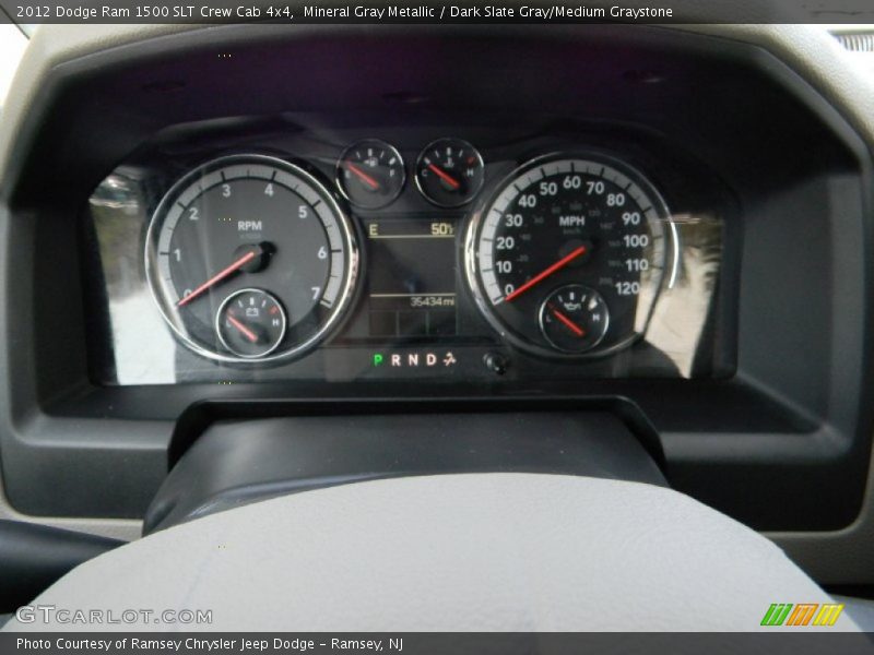 Mineral Gray Metallic / Dark Slate Gray/Medium Graystone 2012 Dodge Ram 1500 SLT Crew Cab 4x4