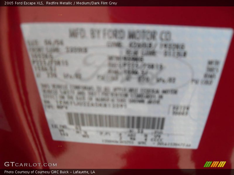 Redfire Metallic / Medium/Dark Flint Grey 2005 Ford Escape XLS