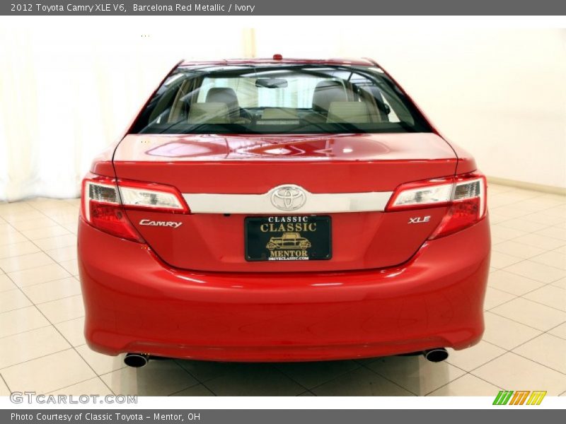 Barcelona Red Metallic / Ivory 2012 Toyota Camry XLE V6
