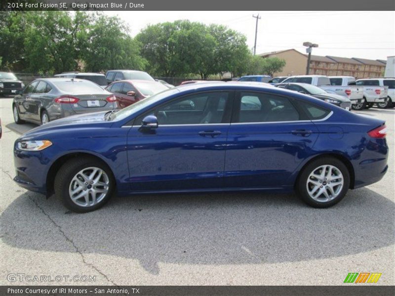 Deep Impact Blue / Dune 2014 Ford Fusion SE