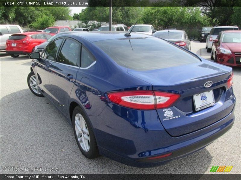 Deep Impact Blue / Dune 2014 Ford Fusion SE