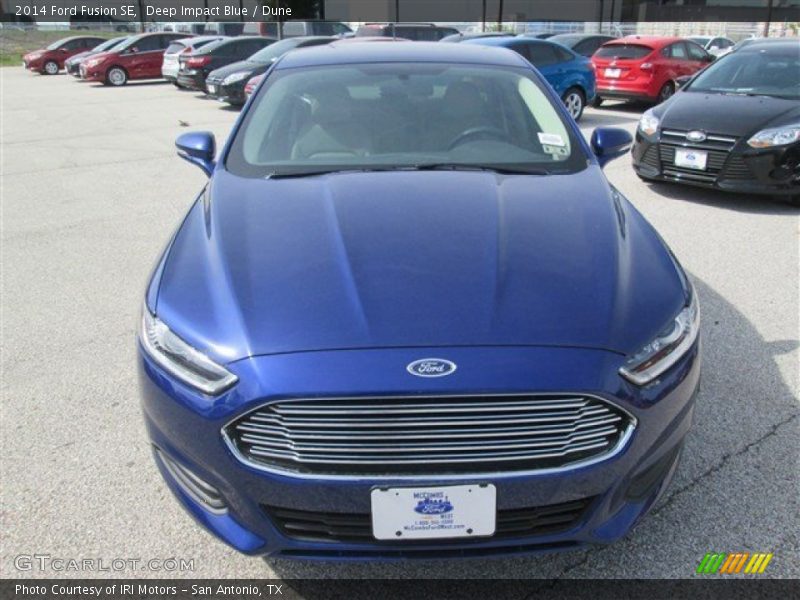Deep Impact Blue / Dune 2014 Ford Fusion SE