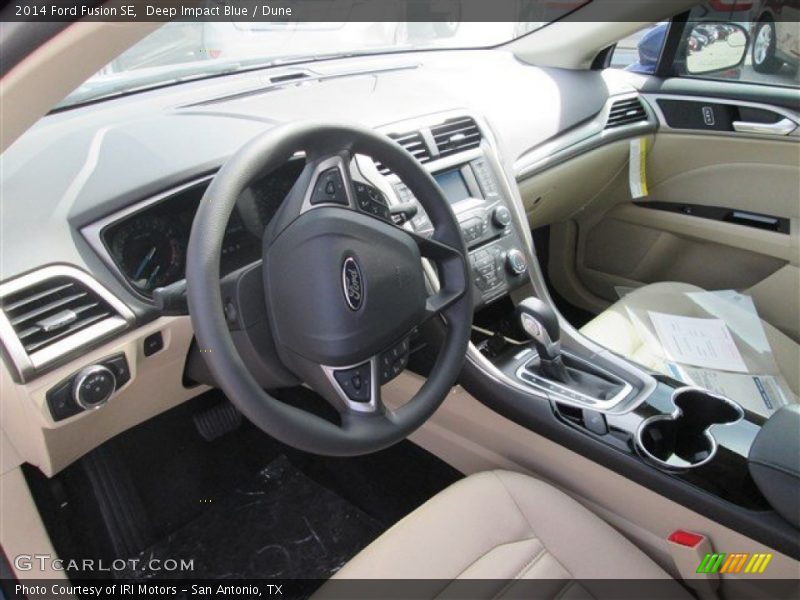 Deep Impact Blue / Dune 2014 Ford Fusion SE