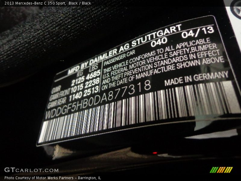 Black / Black 2013 Mercedes-Benz C 350 Sport