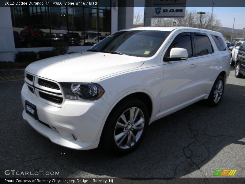 Stone White / Black 2012 Dodge Durango R/T AWD